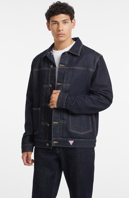 Guess Jeans Denim Trucker Jacket In Blue