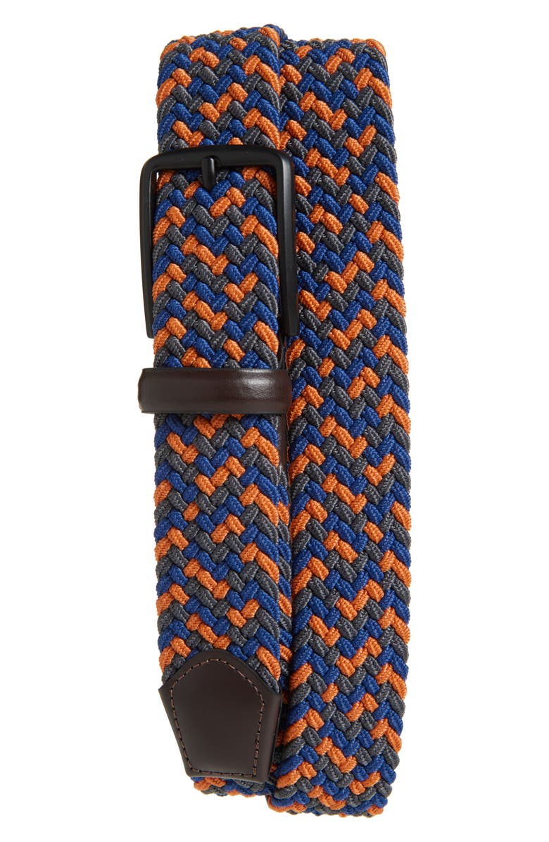 Original Penguin Stretch Woven Belt, Main, color, Orange