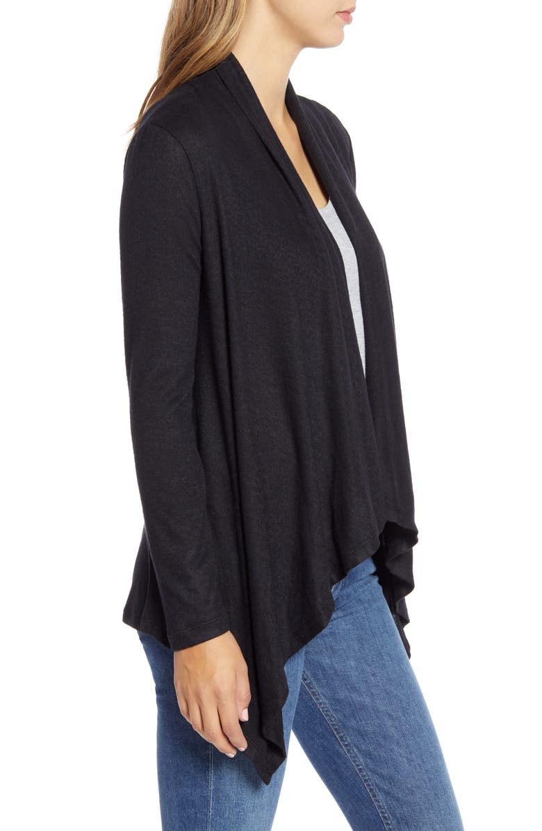 Bobeau Amie Waterfall Knit Cardigan, Alternate, color,