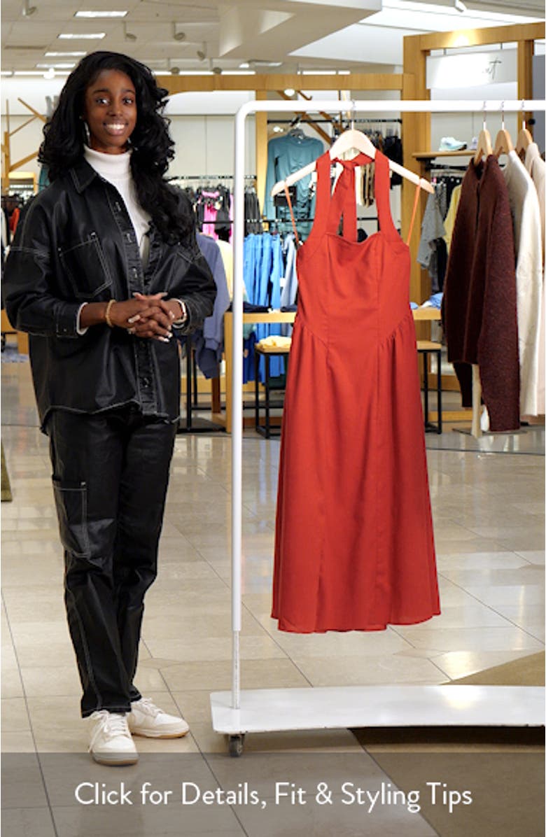 Ramona Linen Halter Midi Dress, sales video thumbnail