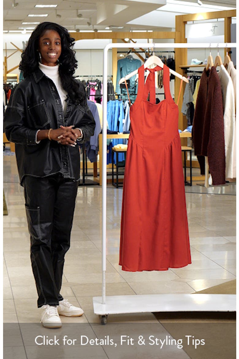 Ramona Linen Halter Midi Dress video