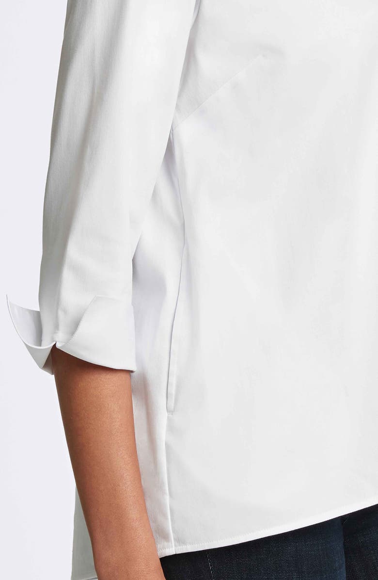 Foxcroft Agnes Split Cuff Popover Top, Alternate, color, 