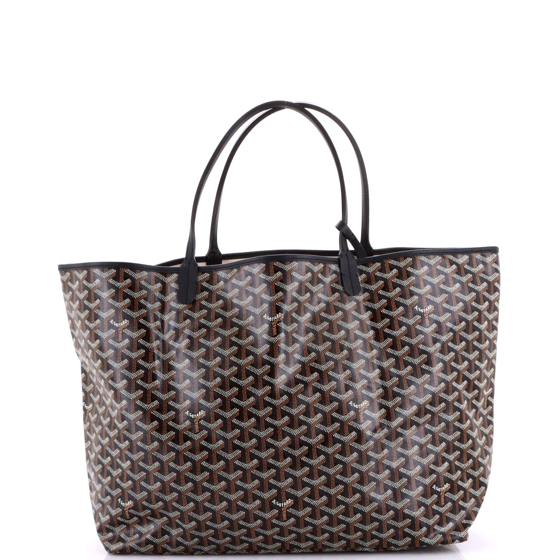 Pre-Owned Goyard Saint Louis Tote Coated Canvas GM, Alternate, color, Black