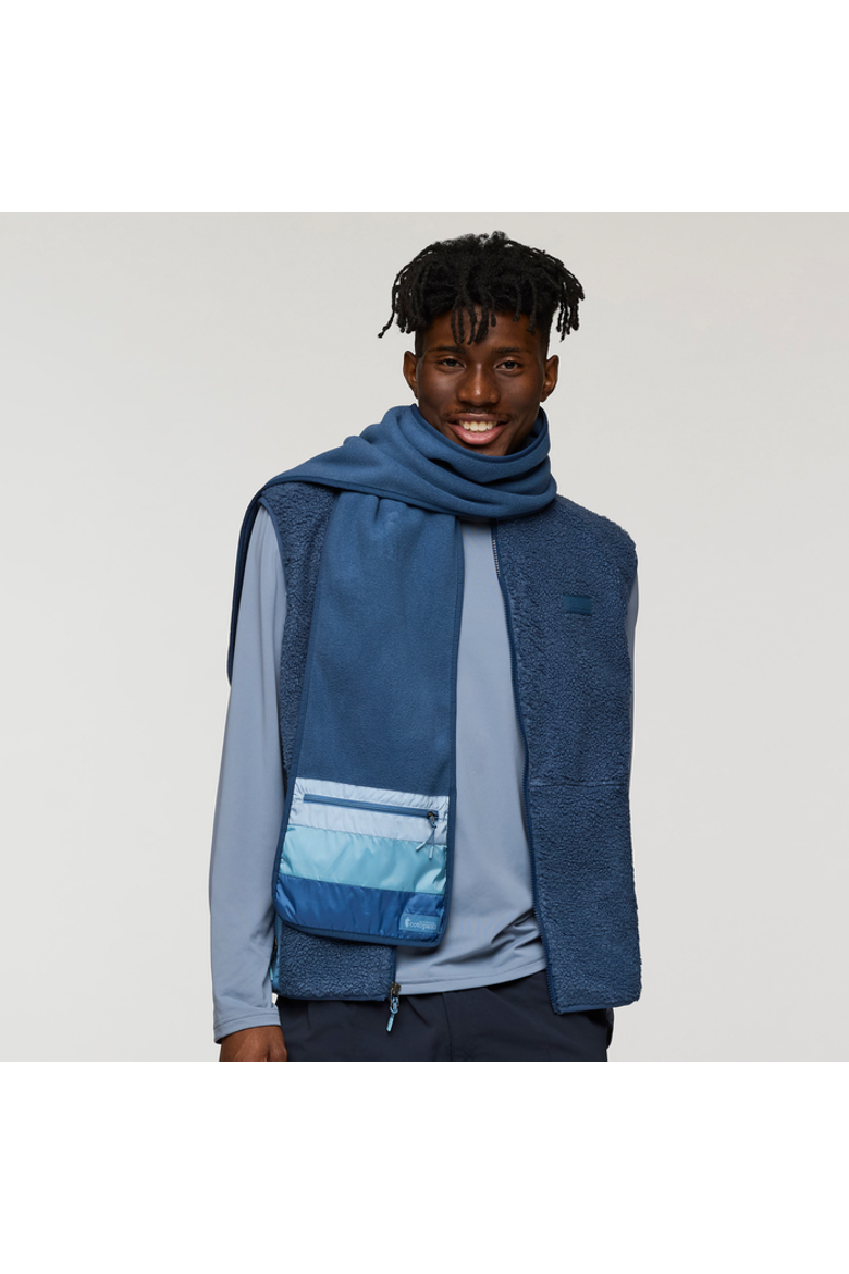 Teca Fleece Scarf, Alternate, color, Deep Sea