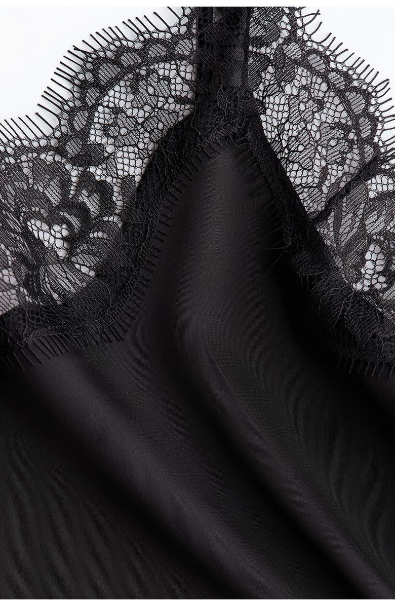 H&M Lace-trimmed Strappy Top, Alternate, color, 