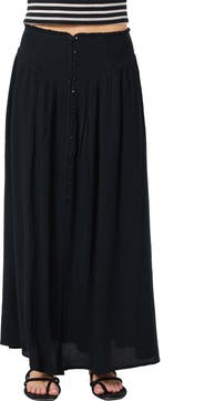 O'Neill Tryston Button Front Midi Skirt