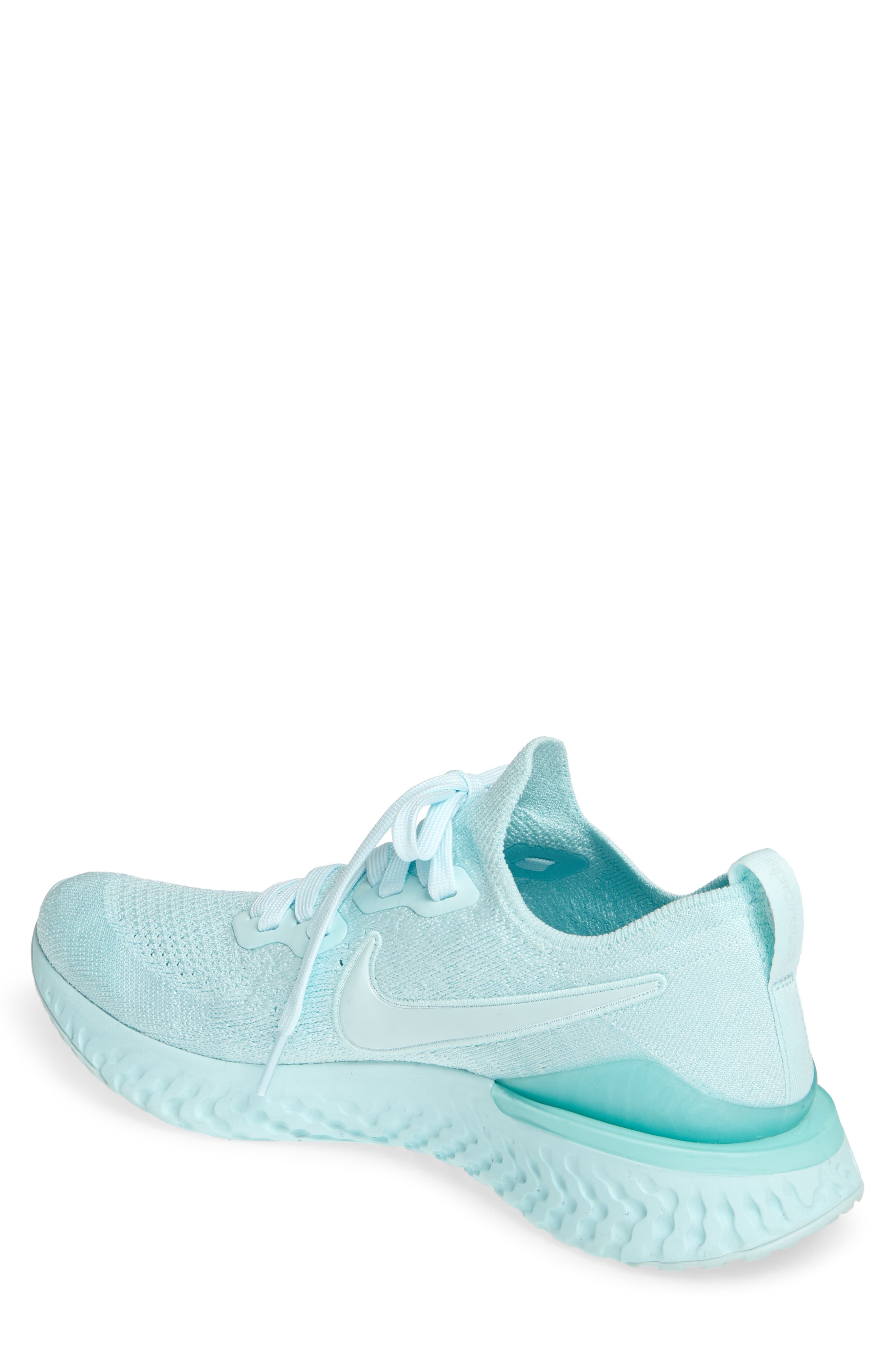 Epic React Flyknit 2 Running Shoe, Alternate, color, TEAL TINT