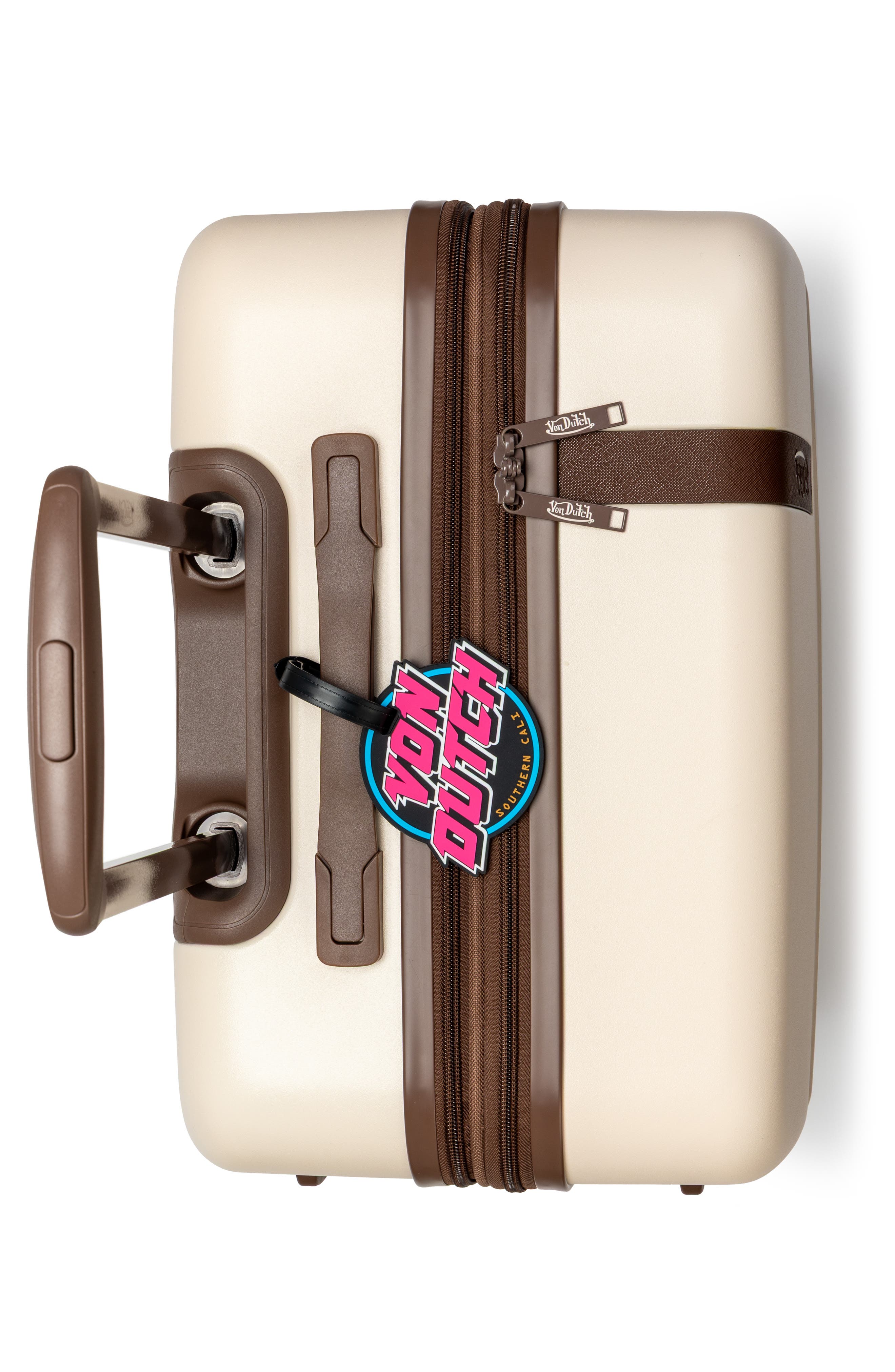 Von Dutch 80s Neon 2-Piece Suitcase ID Tag Set with Adjustable Straps, Alternate, color, 80S Neon