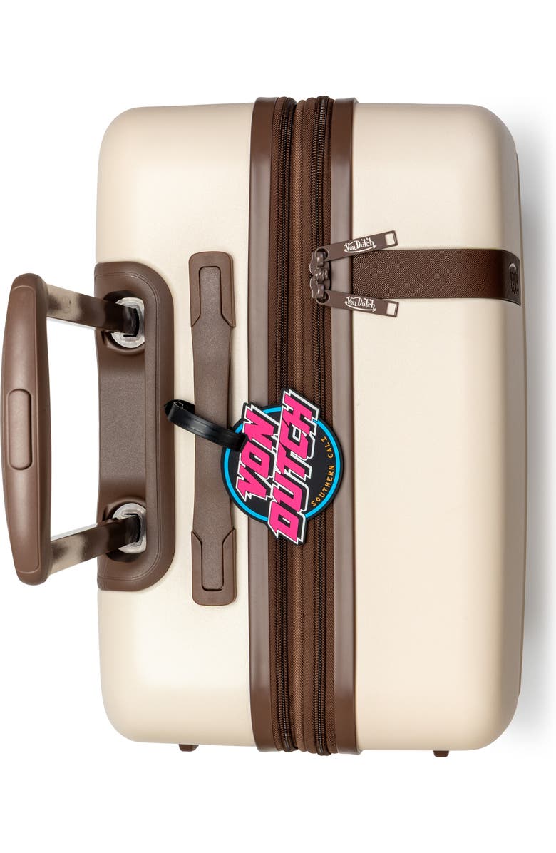 Von Dutch 80s Neon 2-Piece Suitcase ID Tag Set with Adjustable Straps, Alternate, color, 80S Neon