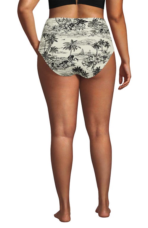 LANDS' END LANDS' END CHLORINE RESISTANT PINCHLESS HIGH WAISTED BIKINI BOTTOMS 