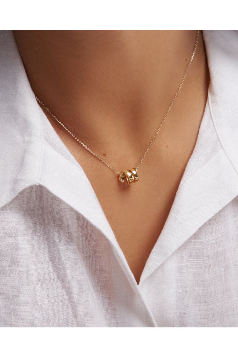 Elegant Gold Barrel Pendant Necklace, Alternate, color, Yellow Gold
