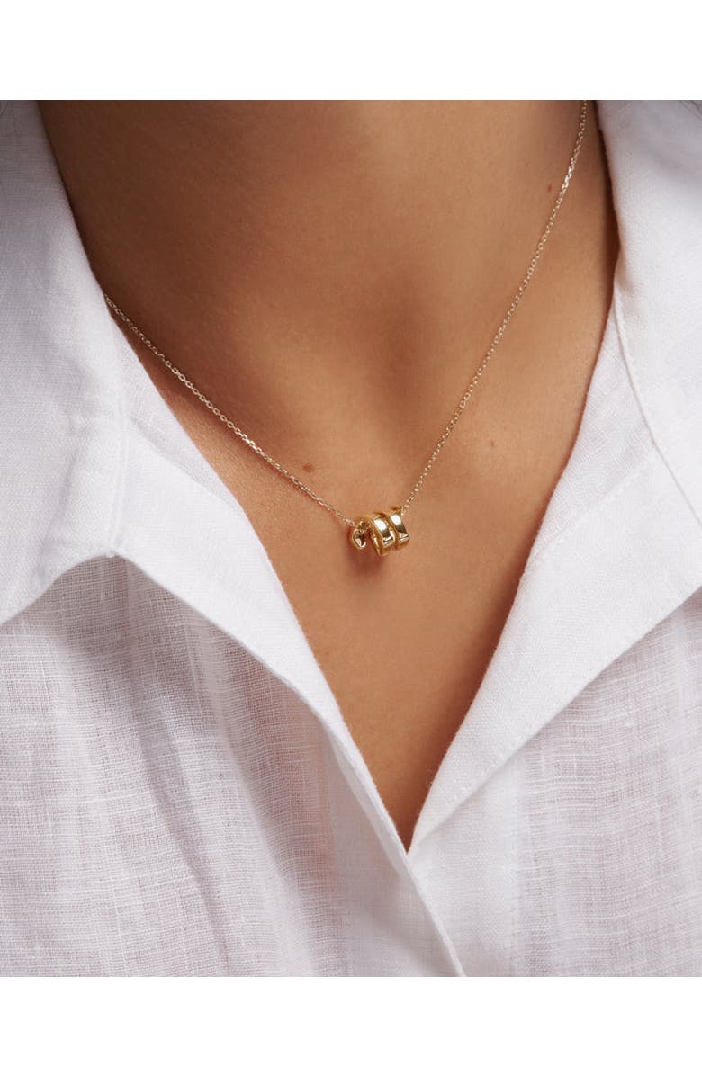 ZARUX Elegant Gold Barrel Pendant Necklace, Alternate, color, Yellow Gold