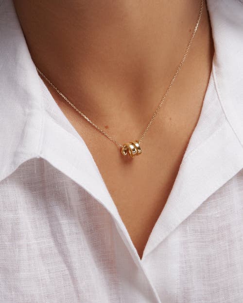 Zarux Elegant Gold Barrel Pendant Necklace In Gold