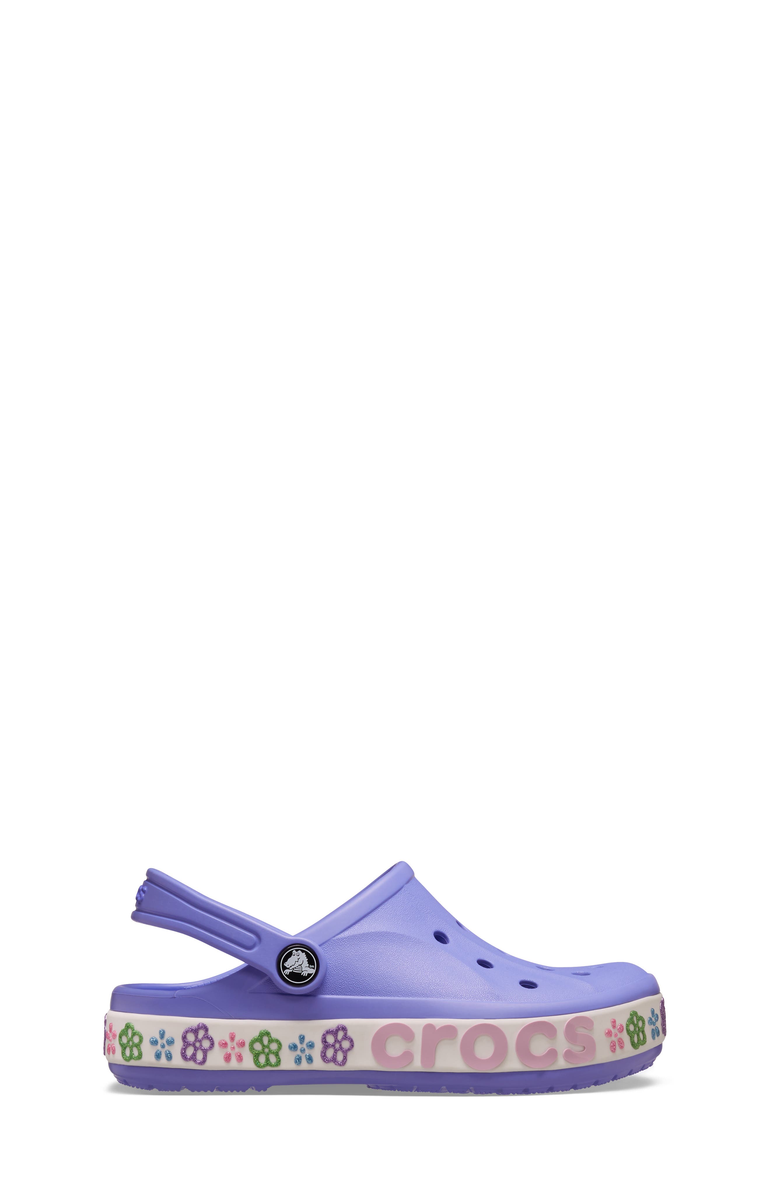 CROCS Kids' Bayaband Flower Clog, Alternate, color, Digital Violet