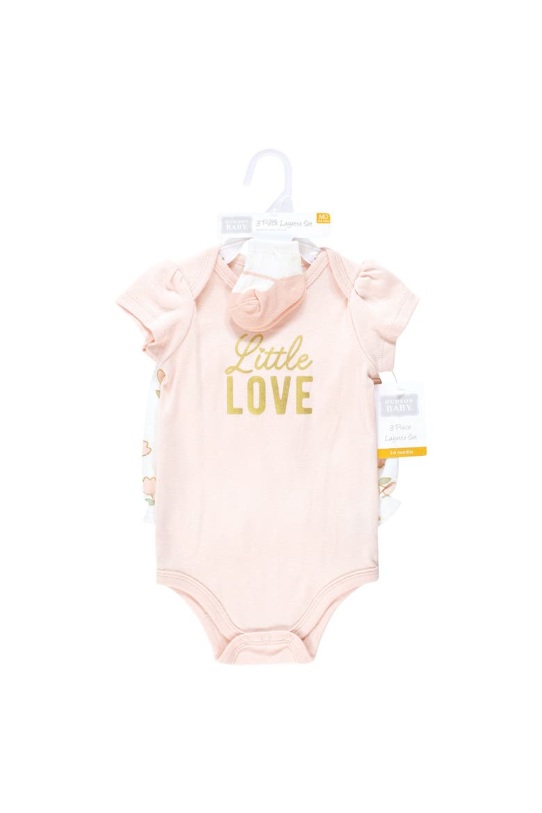 Coordinated Bodysuit Outfit With Shorts And Socks, Alternate, color, Soft Pink Basic Tulip