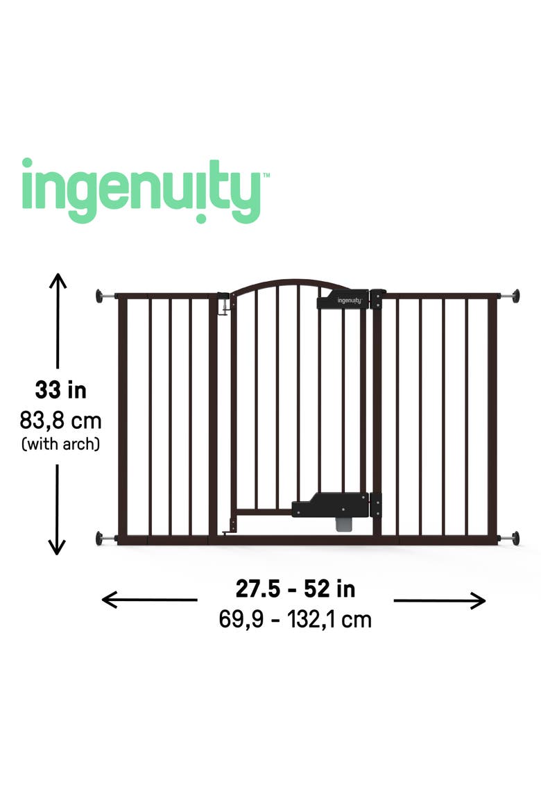 Thruway 52W Series Wide Safety Pet and Baby Gate, Alternate, color, BRONZE