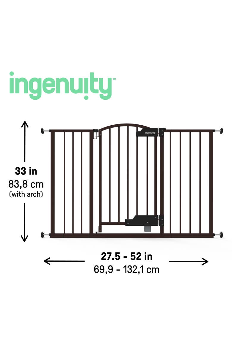 INGENUITY Thruway 52W Series Wide Safety Pet and Baby Gate, Alternate, color, Bronze