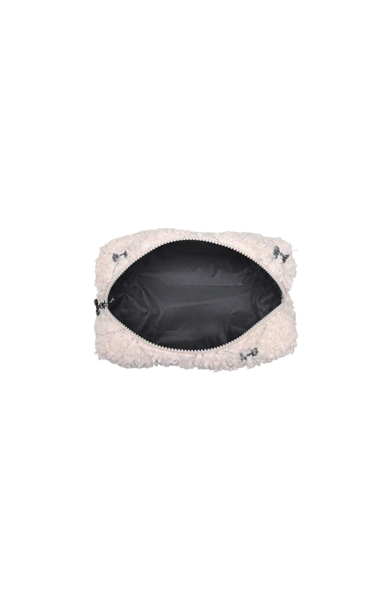 Chérie Chic Cosmetic & Travel Organizer Pouch, Alternate, color, Cream Black