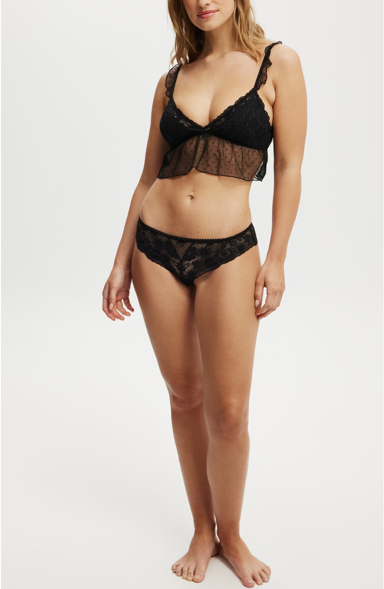 COTTON ON BODY Women's Holly Lace Longline Bralette, Alternate, color, 