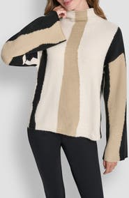 DKNY Stripe Roll Neck Sweater