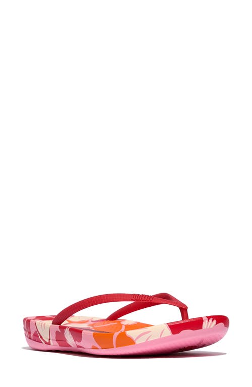 Fitflop Iqushion™ Flowerz Flip Flop In Redberry Mix