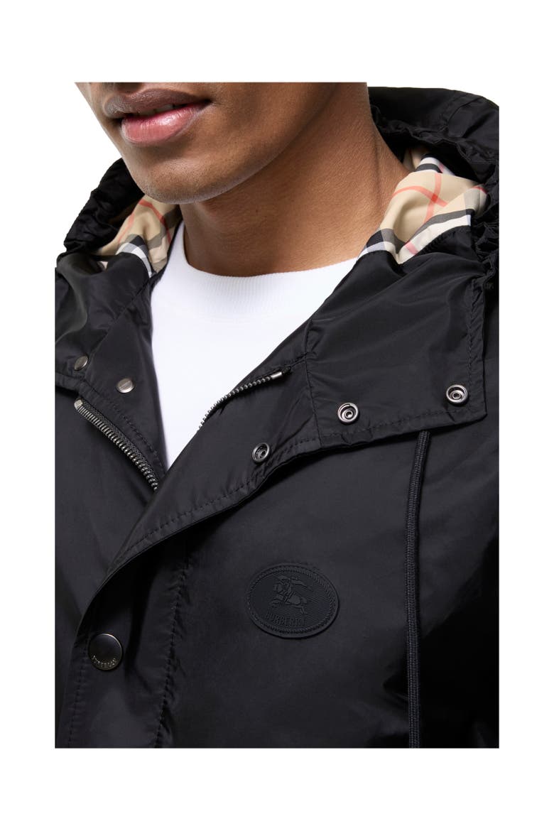 Nylon Pembrey Hooded Jacket, Alternate, color, Black