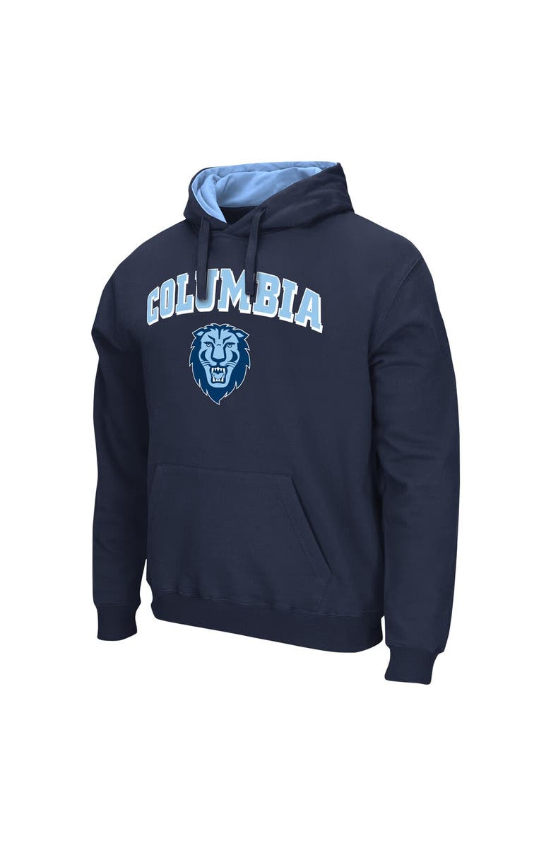 COLOSSEUM Men's Colosseum  Navy Columbia University Arch & Logo Pullover Hoodie, Alternate, color, Navy