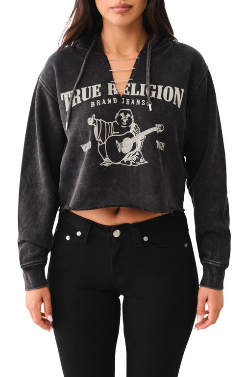 TRUE RELIGION TRUE RELIGION WASHED CROP HOODIE