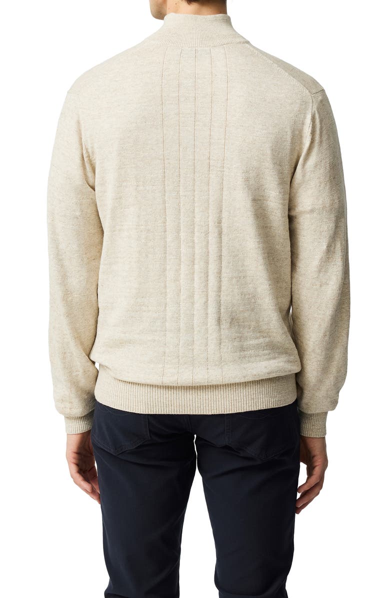 Rodd & Gunn Fortrose Cotton Quarter Zip Sweater, Alternate, color, Straw