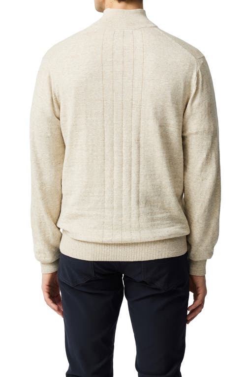 Rodd & Gunn Fortrose Cotton Quarter Zip Sweater In Brown