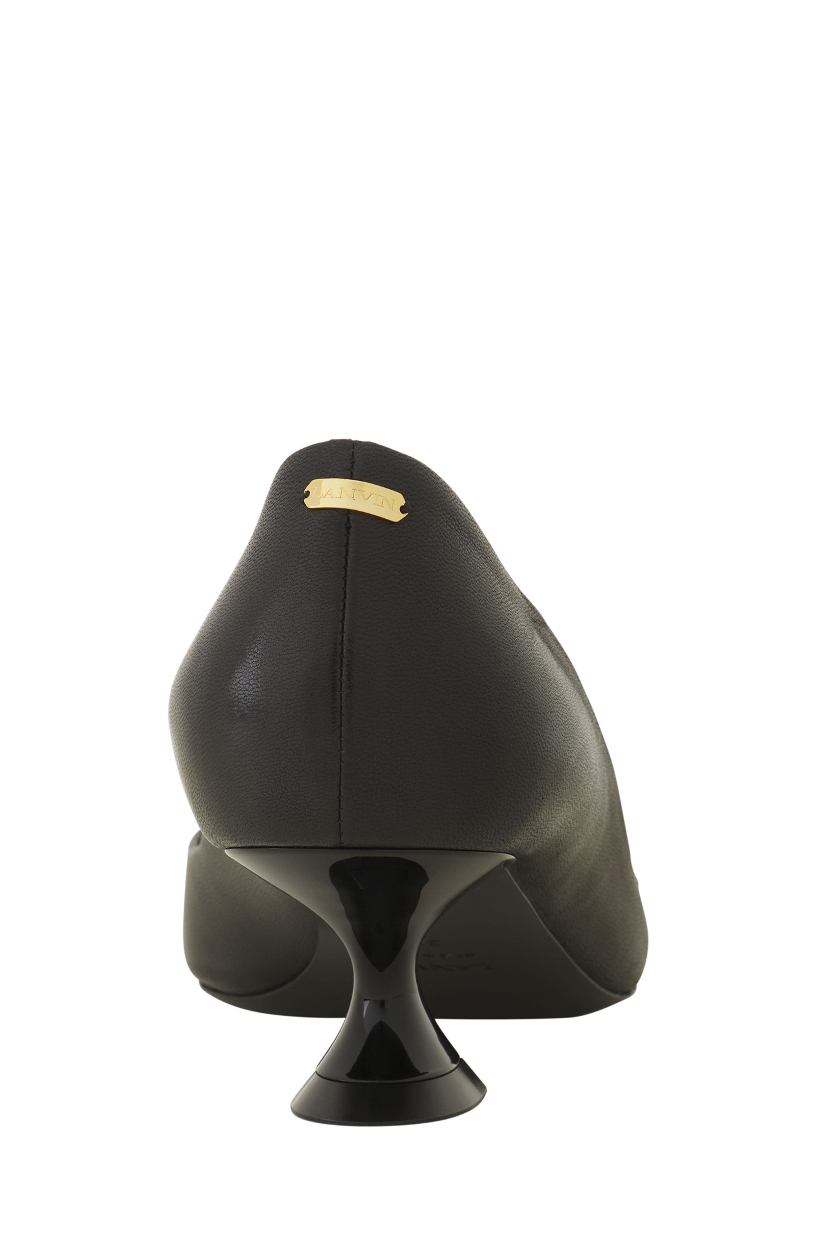 Lanvin Midnight Step Leather Pump With Buckle, Alternate, color, 