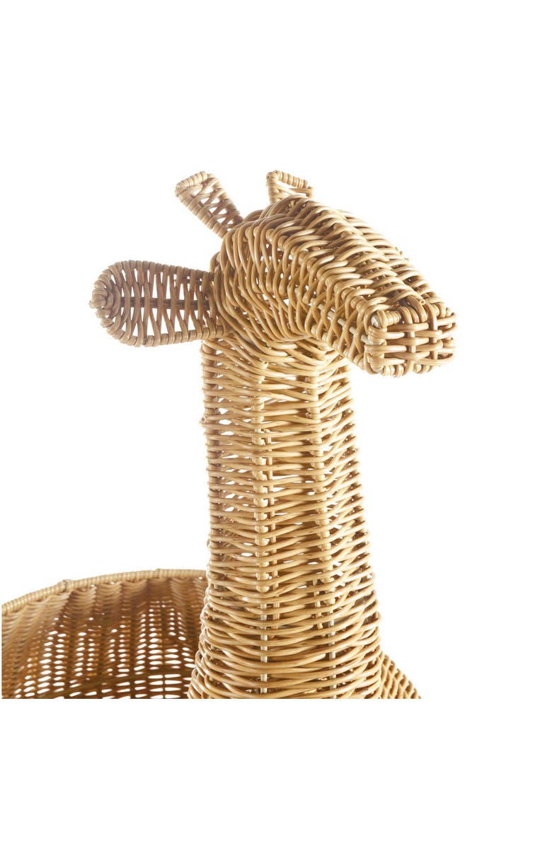Kaplan Early Learning Company Giraffe Washable Wicker Floor Basket, Alternate, color, Brown