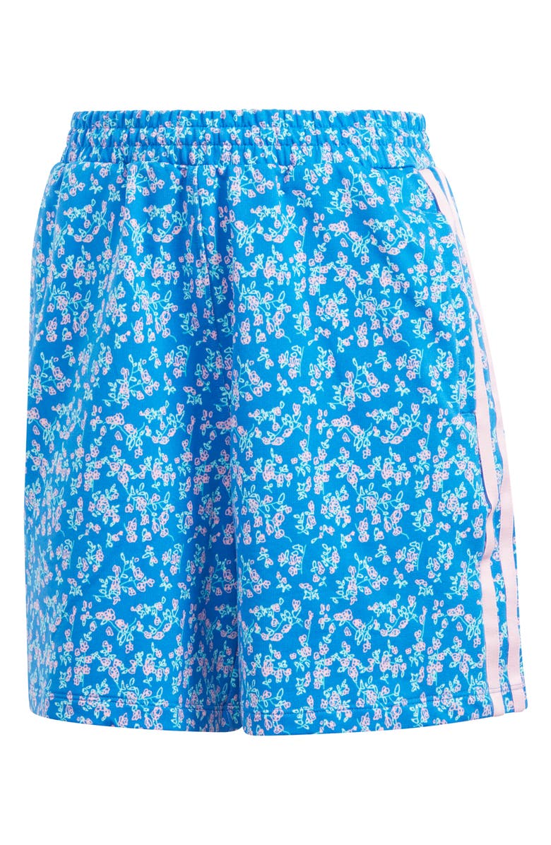 adidas x KSENIASCHNAIDER Floral Print 3-Stripe Lifestyle Shorts, Alternate, color, 