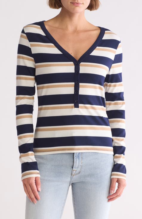 Lexi V-Neck Rib Henley