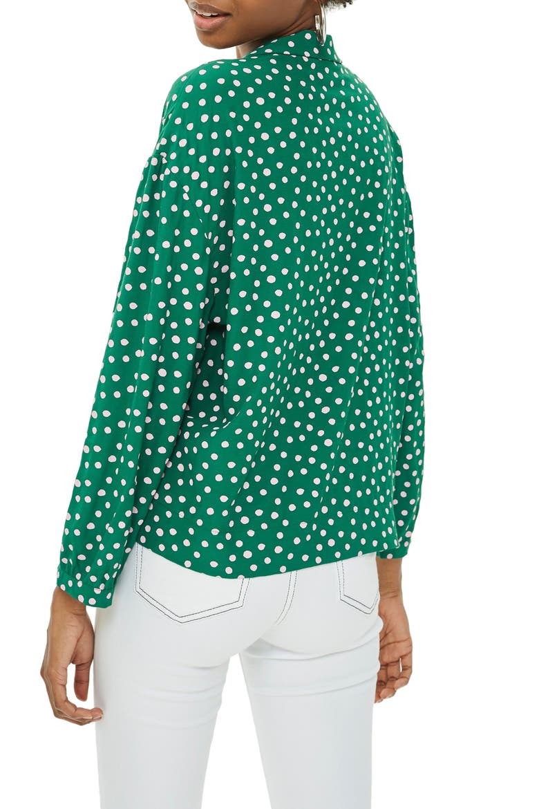 Taylor Button Down Blouse, Alternate, color, GREEN MULTI