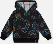 Deux par Deux Controller Fleece Attached Hooded Sweatshirt