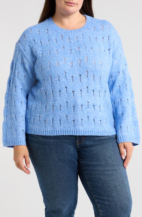 Open Stitch Sweater (Plus)