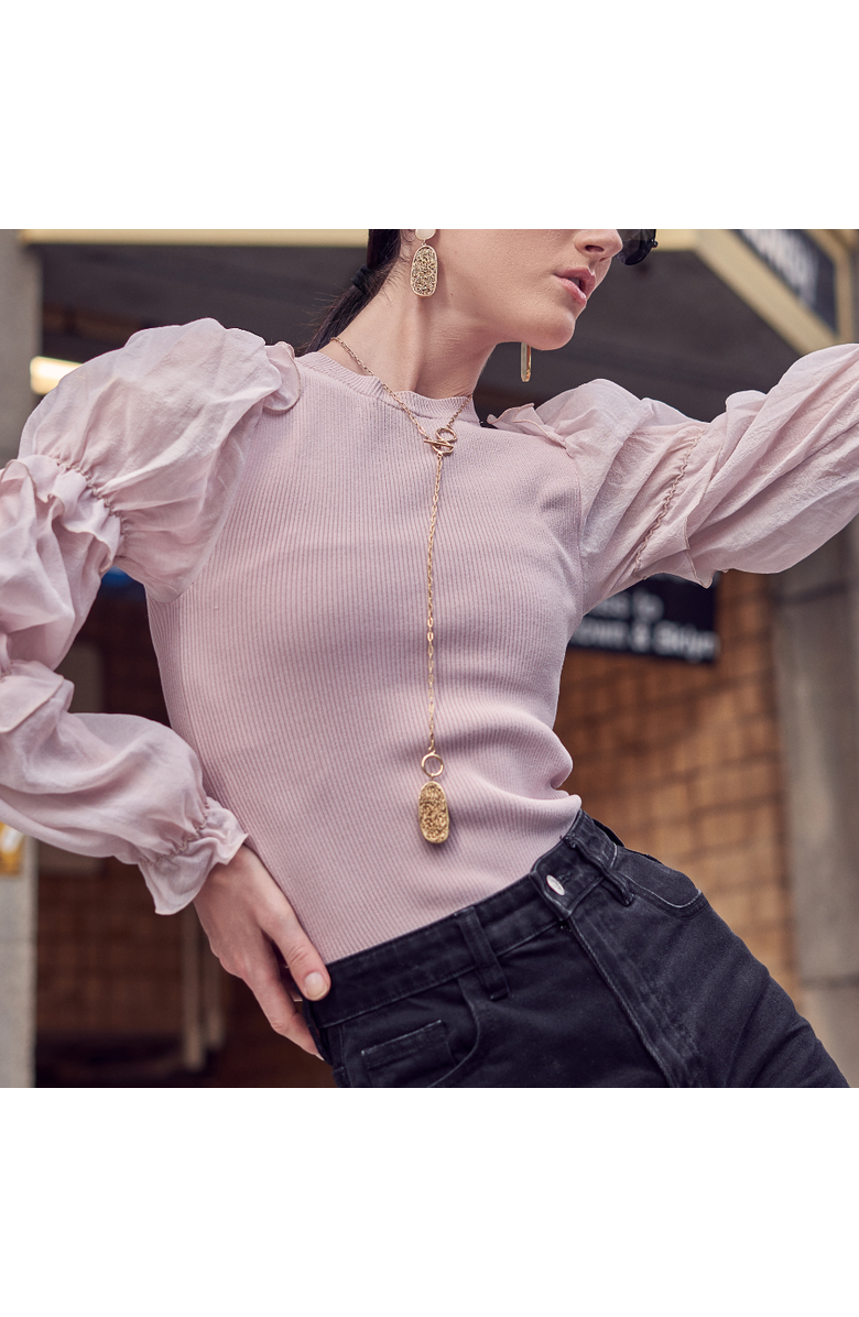 Daniela Millan Jewelry Element Pendant Long Necklace, Alternate, color, Gold