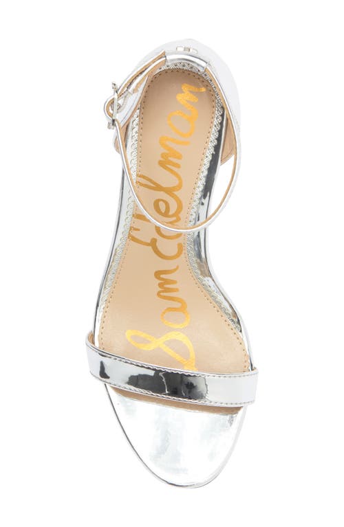 Sam Edelman Patti Ankle Strap Sandal In Soft Silver