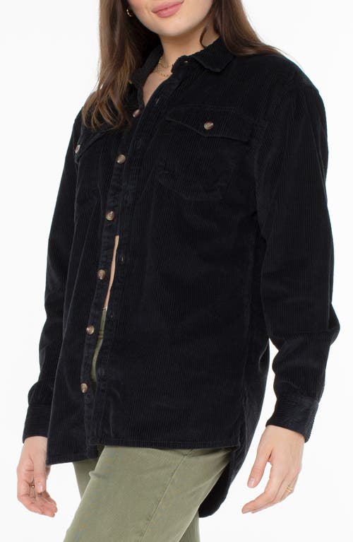 Roxy Let Go Corduroy Button-up Shirt In Black