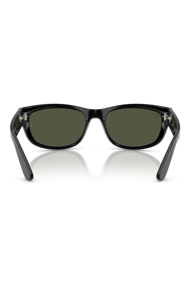 63mm Pillow Sunglasses, Alternate, color, BLACK
