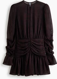 H&M Ruched Chiffon Dress