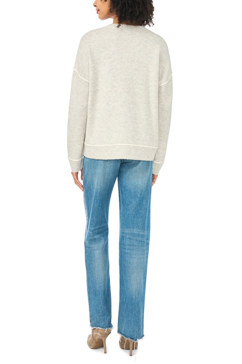 Contrast Sweater, Alternate, color, SILVER HEATHER