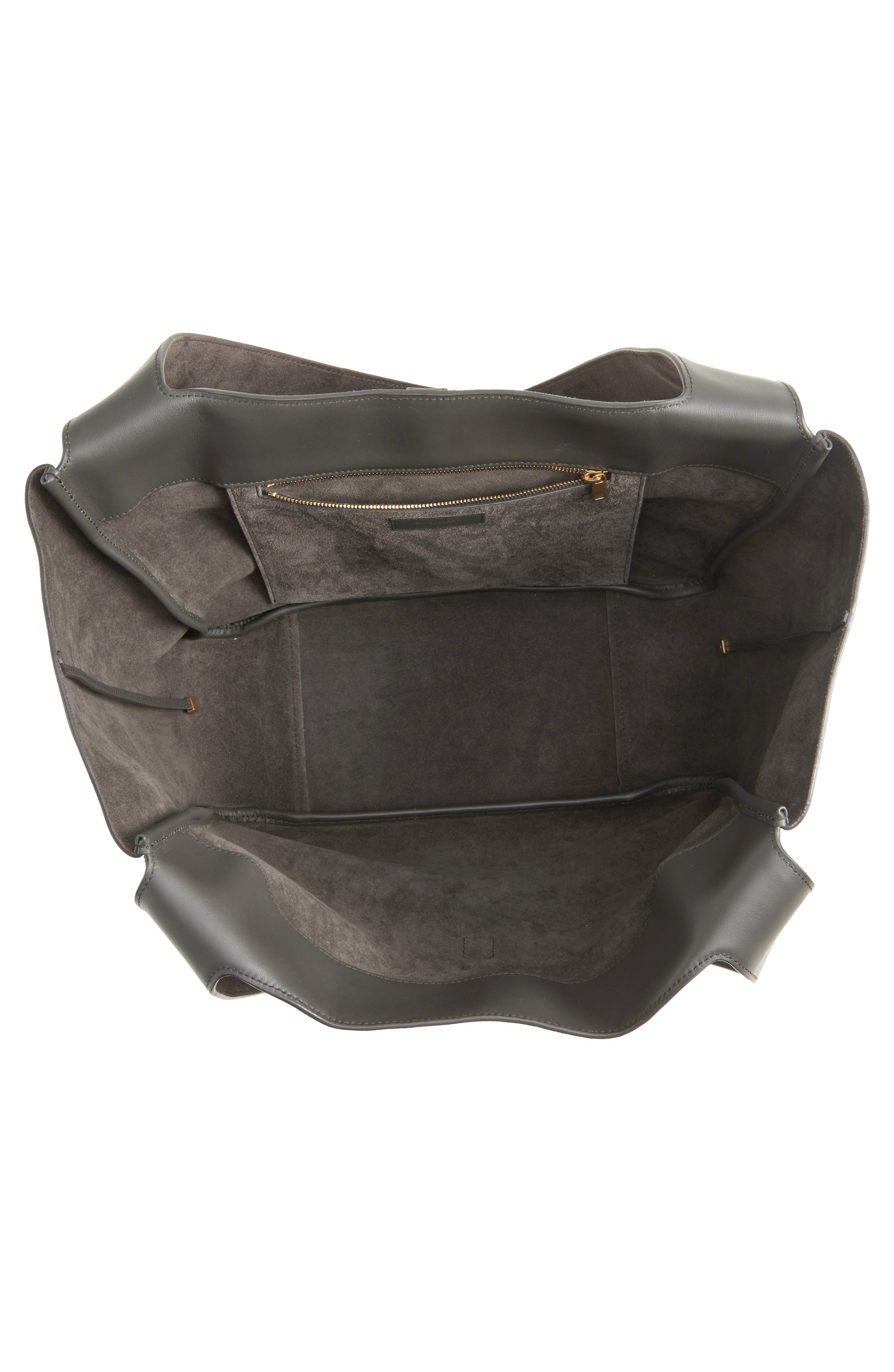 Saint Laurent Le 5 À 7 Bea Suede Tote, Alternate, color, Urban Grey