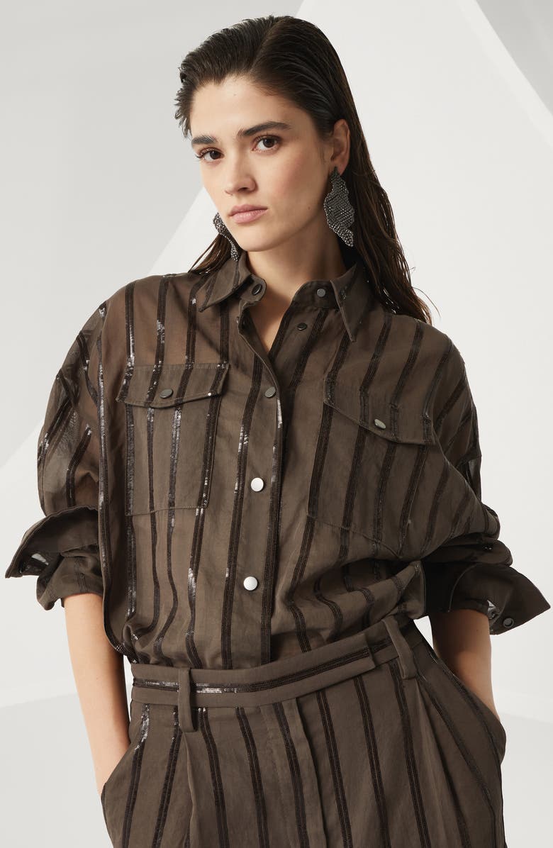 Brunello Cucinelli Dazzling Embroidery outerwear, Alternate, color, 