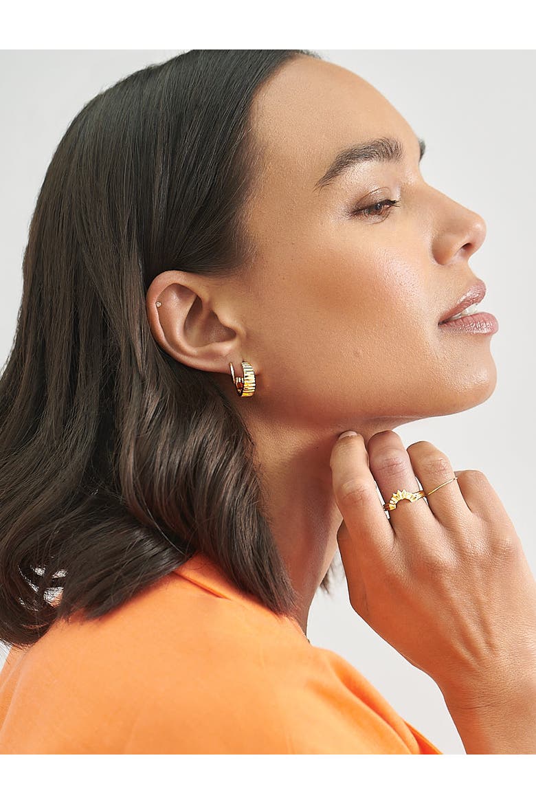 Flare Hoop Earrings, Alternate, color, Flare