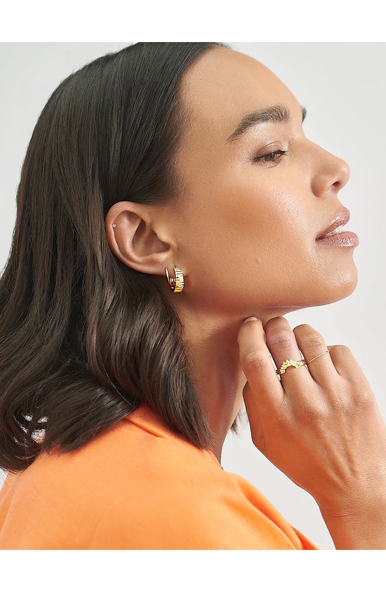 Edge of Ember Flare Hoop Earrings, Alternate, color, Flare