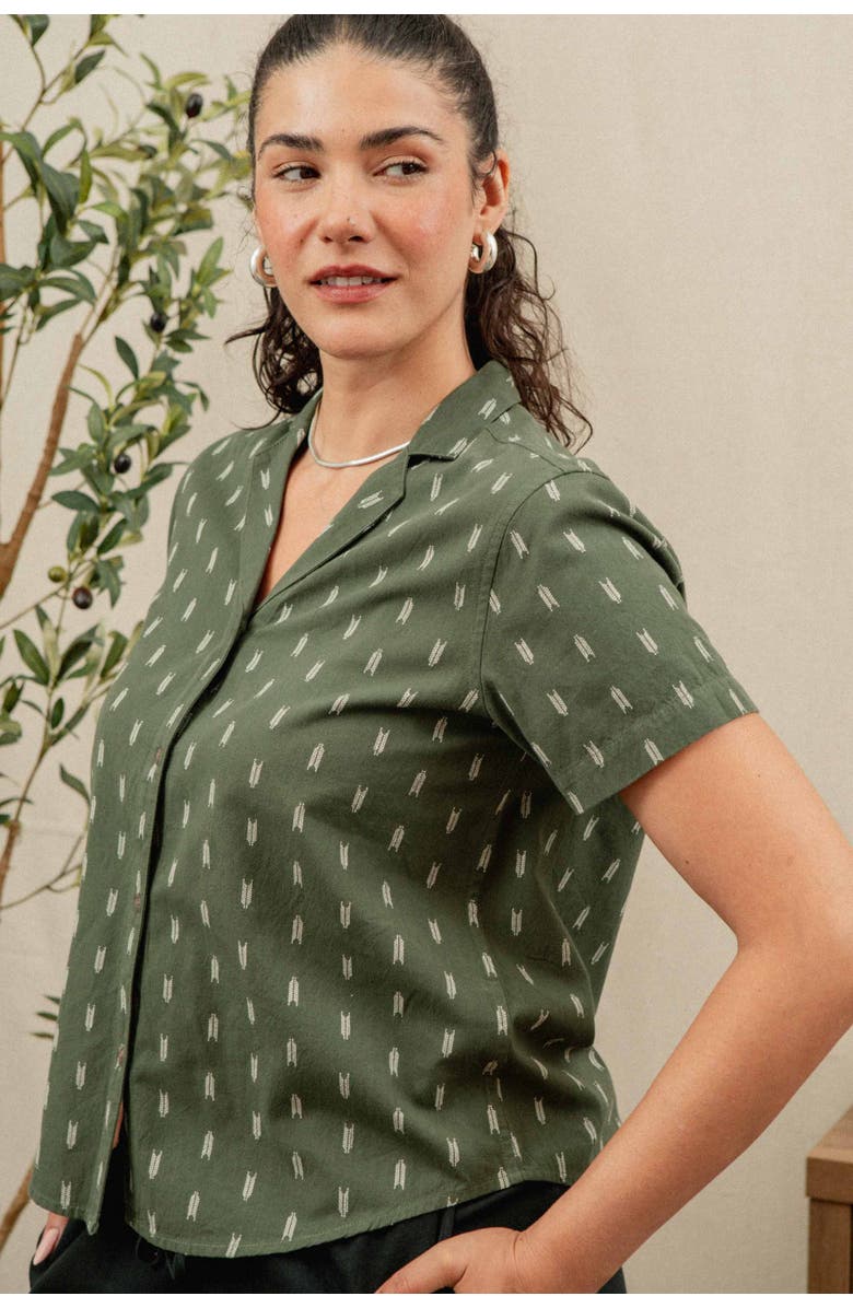 Bridge & Burn Wren Shirt, Alternate, color, Thyme Arrows