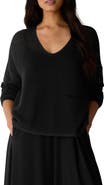 Eileen Fisher V-Neck Open Knit Sweater