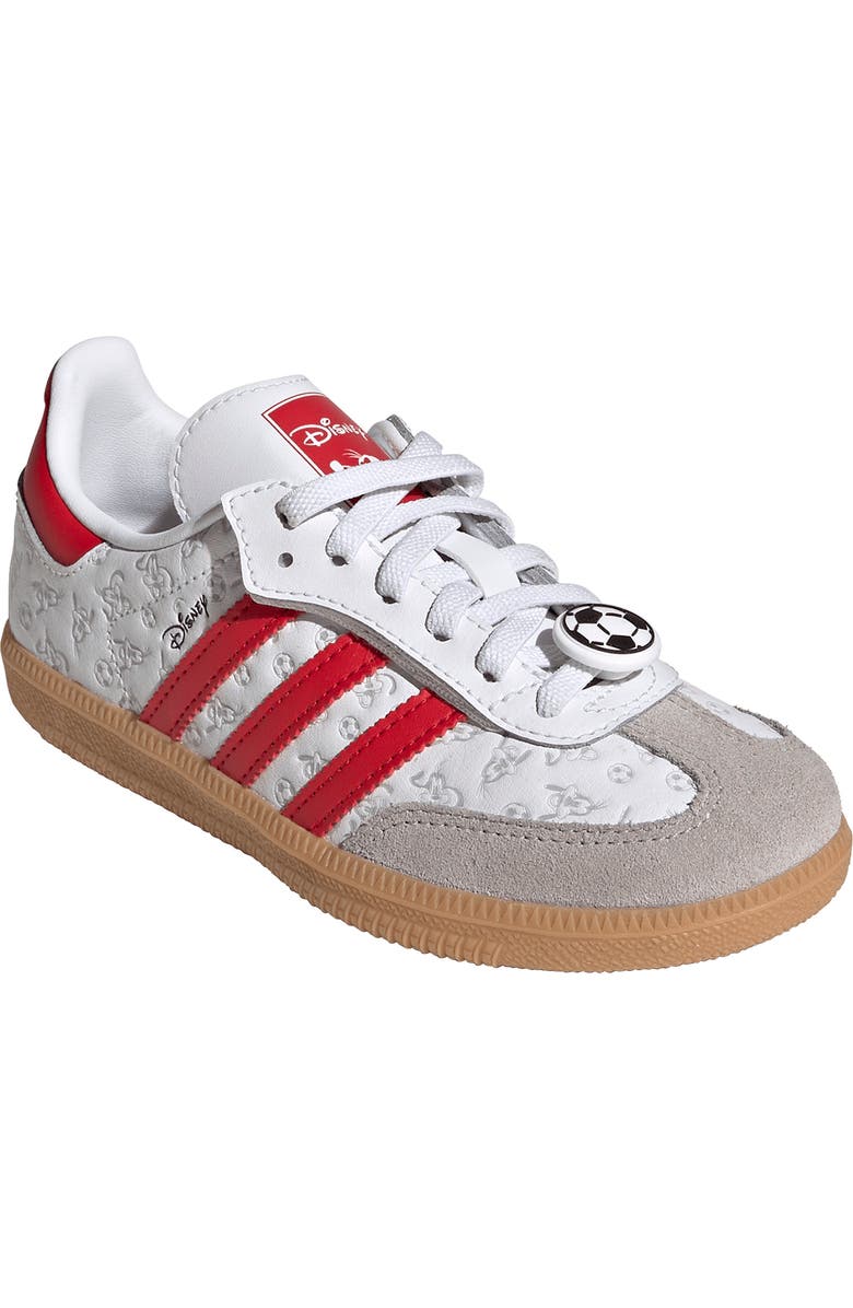 adidas x Disney Kids' Samba OG Sneaker, Main, color, White/ Scarlet/ Gum 3